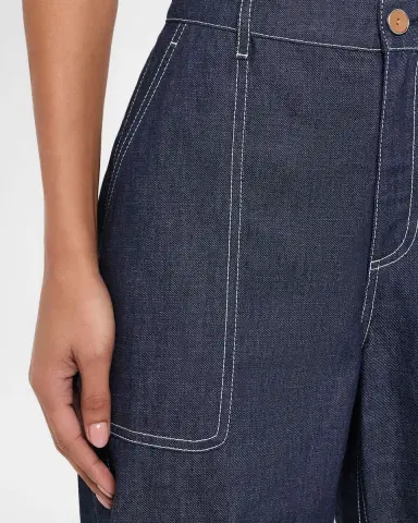 Lafayette 148 New York Cuffed Straight-Leg Silk Georgette Pants | Thumbnail 4 Lafayette 148 New York Cuffed Straight-Leg Silk Georgette Pants | Thumbnail 4