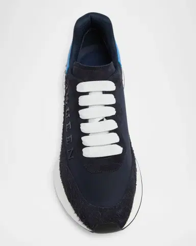 Alexander McQueen Men's Sprint Runner Mixed Media Sneakers | Thumbnail 5 Alexander McQueen Men's Sprint Runner Mixed Media Sneakers | Thumbnail 5