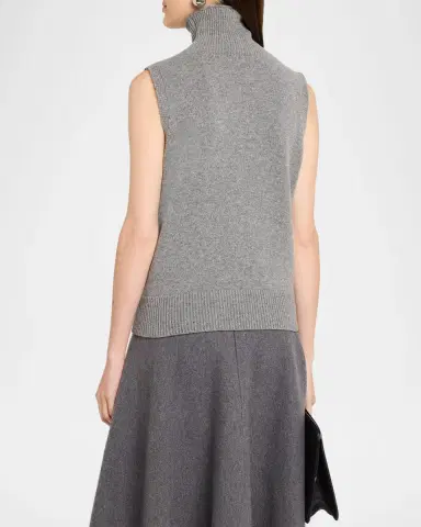 Brandon Maxwell Bruno Turtleneck Sleeveless Sweater | Thumbnail 2 Brandon Maxwell Bruno Turtleneck Sleeveless Sweater | Thumbnail 2