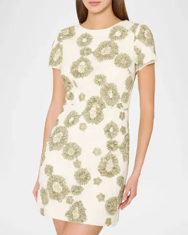 Milly Daisy Embroidered Lace Mini Dress | Thumbnail 2 Milly Daisy Embroidered Lace Mini Dress | Thumbnail 2