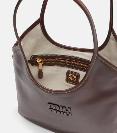 Miu Miu Ivy leather shopper | Thumbnail 3 Miu Miu Ivy leather shopper | Thumbnail 3