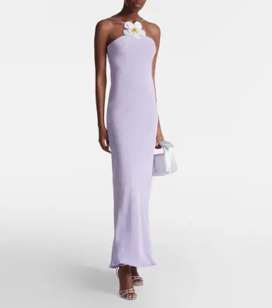 Rodarte Floral-appliqué silk crêpe maxi dress | Thumbnail 2 Rodarte Floral-appliqué silk crêpe maxi dress | Thumbnail 2