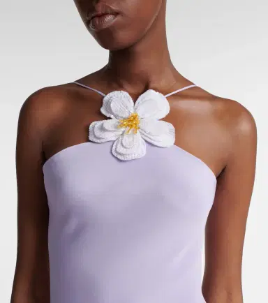 Rodarte Floral-appliqué silk crêpe maxi dress | Thumbnail 3 Rodarte Floral-appliqué silk crêpe maxi dress | Thumbnail 3