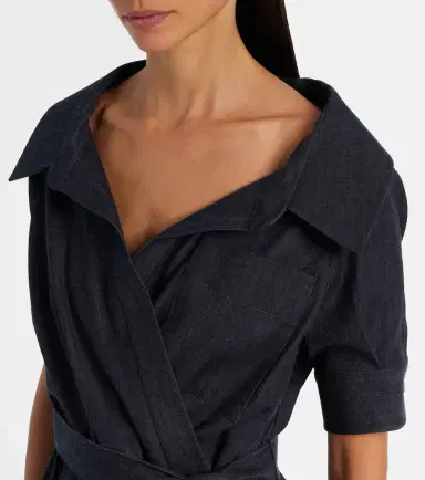 Altuzarra Lydia wrapped denim midi dress | Thumbnail 2 Altuzarra Lydia wrapped denim midi dress | Thumbnail 2