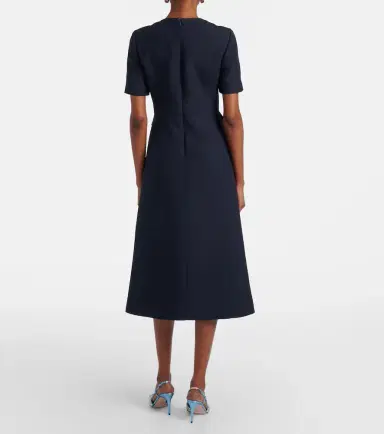 Valentino Crepe Couture VGold midi dress | Thumbnail 2 Valentino Crepe Couture VGold midi dress | Thumbnail 2