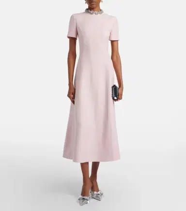 Valentino Crepe Couture embellished midi dress | Thumbnail 4 Valentino Crepe Couture embellished midi dress | Thumbnail 4