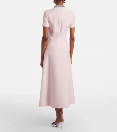 Valentino Crepe Couture embellished midi dress | Thumbnail 5 Valentino Crepe Couture embellished midi dress | Thumbnail 5
