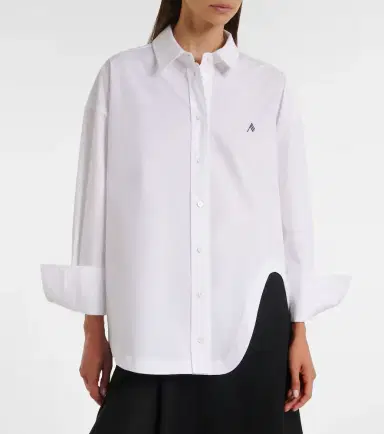 The Attico Asymmetric cotton poplin shirt | Thumbnail 4 The Attico Asymmetric cotton poplin shirt | Thumbnail 4