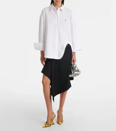 The Attico Asymmetric cotton poplin shirt | Thumbnail 6 The Attico Asymmetric cotton poplin shirt | Thumbnail 6