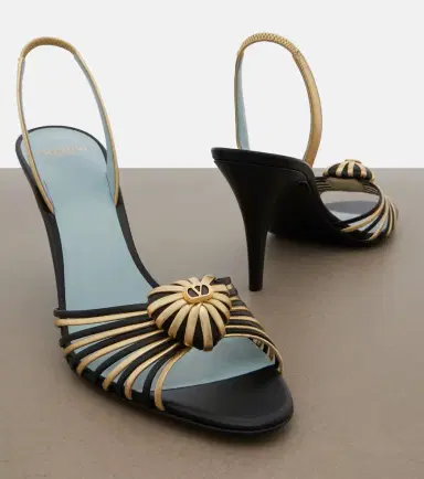 Valentino Garavani Caur Royal leather slingback sandals | Thumbnail 3 Valentino Garavani Caur Royal leather slingback sandals | Thumbnail 3