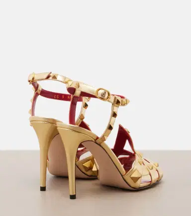 Valentino Garavani Studdy metallic leather sandals | Thumbnail 2 Valentino Garavani Studdy metallic leather sandals | Thumbnail 2