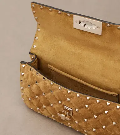 Valentino Garavani Rockstud Spike Small suede top-handle bag | Thumbnail 3 Valentino Garavani Rockstud Spike Small suede top-handle bag | Thumbnail 3