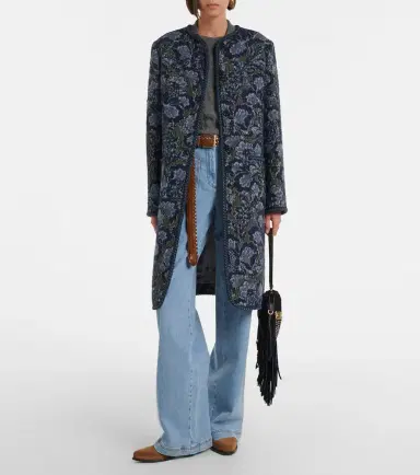 Etro Cotton and wool-blend jacquard coat | Thumbnail 3 Etro Cotton and wool-blend jacquard coat | Thumbnail 3