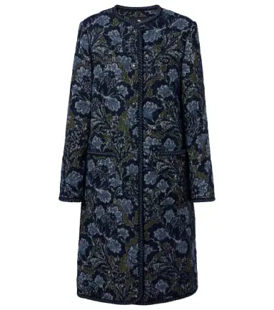 Etro Cotton and wool-blend jacquard coat | Thumbnail 1 Etro Cotton and wool-blend jacquard coat | Thumbnail 1