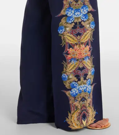 Etro Floral silk straight pants | Thumbnail 2 Etro Floral silk straight pants | Thumbnail 2