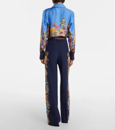 Etro Floral silk straight pants | Thumbnail 6 Etro Floral silk straight pants | Thumbnail 6