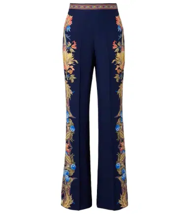 Etro Floral silk straight pants | Thumbnail 1 Etro Floral silk straight pants | Thumbnail 1