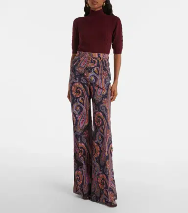 Etro Paisley cotton-blend flared pants | Thumbnail 2 Etro Paisley cotton-blend flared pants | Thumbnail 2