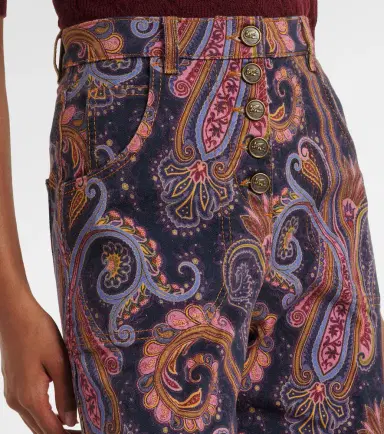 Etro Paisley cotton-blend flared pants | Thumbnail 4 Etro Paisley cotton-blend flared pants | Thumbnail 4