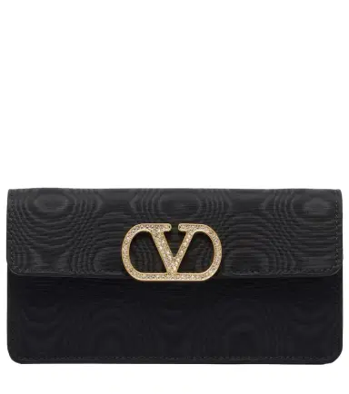 Valentino Garavani VLogo Mini moire clutch | Thumbnail 1 Valentino Garavani VLogo Mini moire clutch | Thumbnail 1