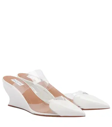 Alaia Alaïa Le Coeur patent leather wedge mules | Thumbnail 1 Alaia Alaïa Le Coeur patent leather wedge mules | Thumbnail 1