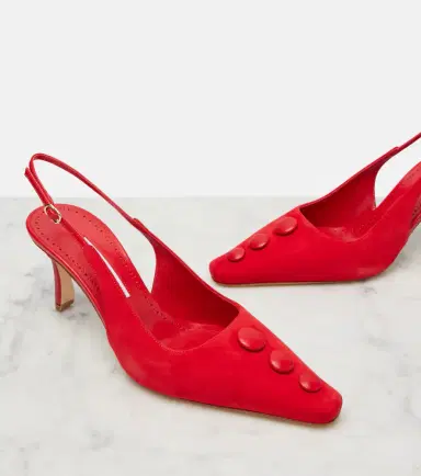 Manolo Blahnik Alexa suede slingback pumps | Thumbnail 4 Manolo Blahnik Alexa suede slingback pumps | Thumbnail 4