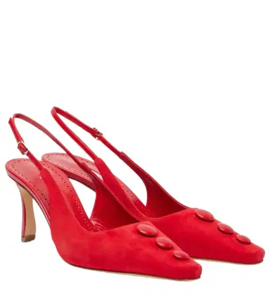 Manolo Blahnik Alexa suede slingback pumps | Thumbnail 1 Manolo Blahnik Alexa suede slingback pumps | Thumbnail 1