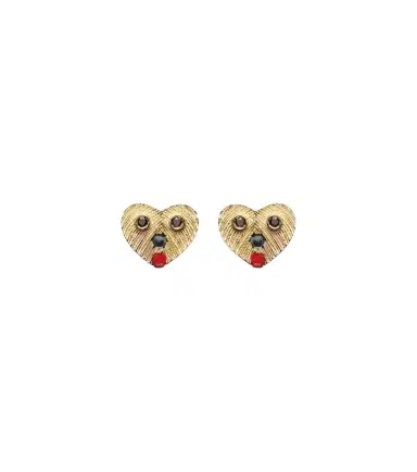 Yvonne Léon Yvonne Léon Nano Puces 9kt gold earrings with black diamonds and enamel | Thumbnail 1 Yvonne Léon Yvonne Léon Nano Puces 9kt gold earrings with black diamonds and enamel | Thumbnail 1