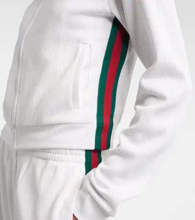 Gucci Ribbed-knit cropped sweatshirt | Thumbnail 4 Gucci Ribbed-knit cropped sweatshirt | Thumbnail 4
