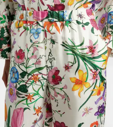 Gucci Flora silk twill palazzo pants | Thumbnail 5 Gucci Flora silk twill palazzo pants | Thumbnail 5