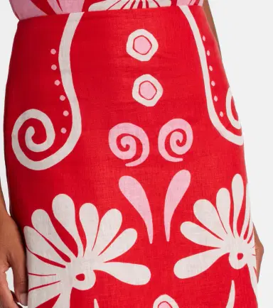 Cala de la Cruz Fabiana printed linen midi skirt | Thumbnail 3 Cala de la Cruz Fabiana printed linen midi skirt | Thumbnail 3