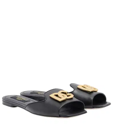 Dolce & Gabbana Abaya DG leather mules | Thumbnail 1 Dolce & Gabbana Abaya DG leather mules | Thumbnail 1