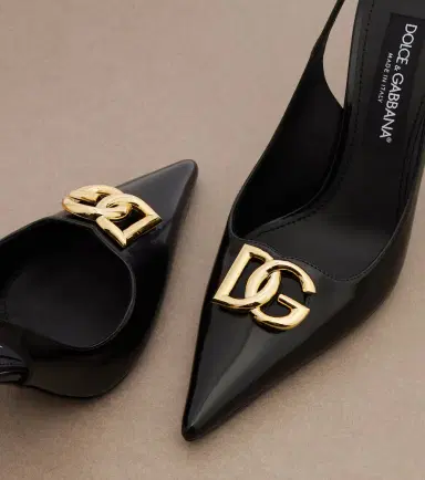 Dolce & Gabbana Lollo DG patent leather slingback pumps | Thumbnail 4 Dolce & Gabbana Lollo DG patent leather slingback pumps | Thumbnail 4