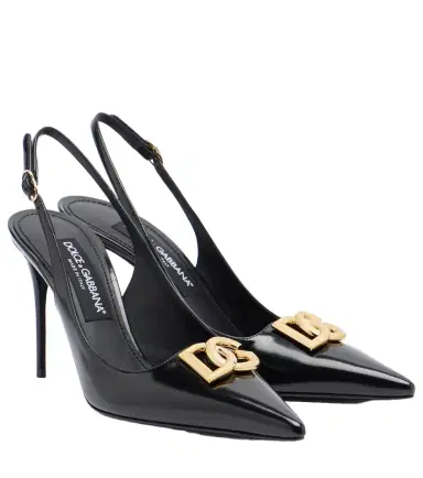 Dolce & Gabbana Lollo DG patent leather slingback pumps | Thumbnail 1 Dolce & Gabbana Lollo DG patent leather slingback pumps | Thumbnail 1