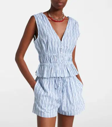 Velvet Verena striped cotton-blend top | Thumbnail 3 Velvet Verena striped cotton-blend top | Thumbnail 3