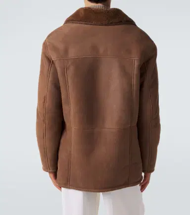 Etro Shearling-trimmed leather jacket | Thumbnail 3 Etro Shearling-trimmed leather jacket | Thumbnail 3