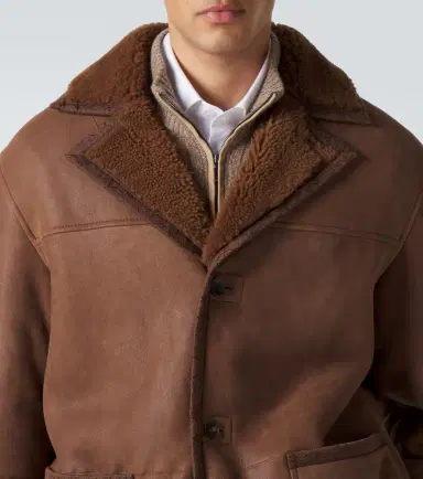 Etro Shearling-trimmed leather jacket | Thumbnail 5 Etro Shearling-trimmed leather jacket | Thumbnail 5