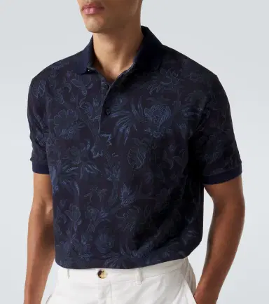 Etro Floral cotton piqué polo shirt | Thumbnail 3 Etro Floral cotton piqué polo shirt | Thumbnail 3