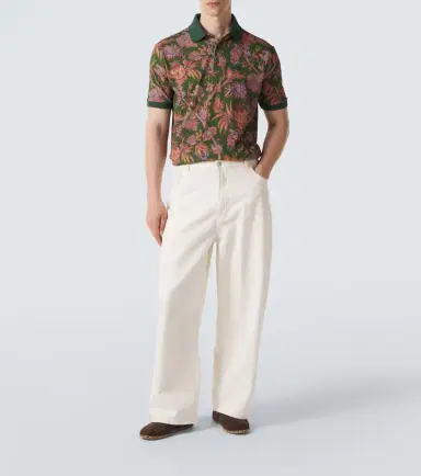 Etro Floral cotton piqué polo shirt | Thumbnail 4 Etro Floral cotton piqué polo shirt | Thumbnail 4