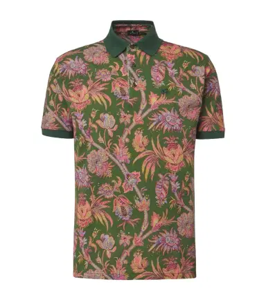 Etro Floral cotton piqué polo shirt | Thumbnail 1 Etro Floral cotton piqué polo shirt | Thumbnail 1
