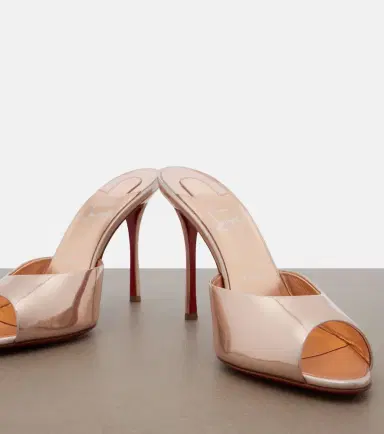 Christian Louboutin Me Dolly laminated leather mules | Thumbnail 2 Christian Louboutin Me Dolly laminated leather mules | Thumbnail 2