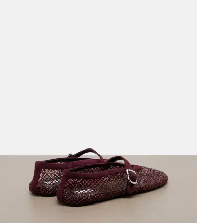 Alaïa Alaïa Embellished fishnet ballet flats | Thumbnail 4 Alaïa Alaïa Embellished fishnet ballet flats | Thumbnail 4