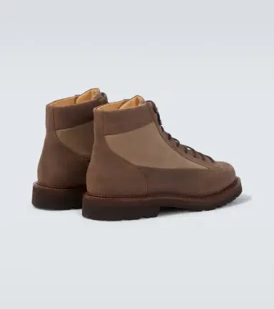 Brunello Cucinelli Suede-trimmed lace-up boots | Thumbnail 2 Brunello Cucinelli Suede-trimmed lace-up boots | Thumbnail 2