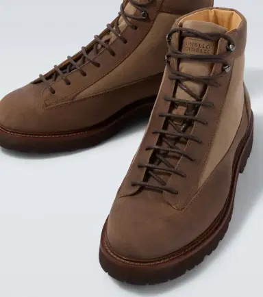 Brunello Cucinelli Suede-trimmed lace-up boots | Thumbnail 4 Brunello Cucinelli Suede-trimmed lace-up boots | Thumbnail 4