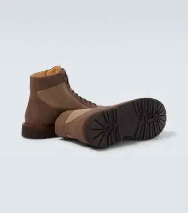 Brunello Cucinelli Suede-trimmed lace-up boots | Thumbnail 6 Brunello Cucinelli Suede-trimmed lace-up boots | Thumbnail 6