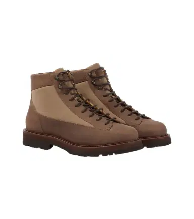 Brunello Cucinelli Suede-trimmed lace-up boots | Thumbnail 1 Brunello Cucinelli Suede-trimmed lace-up boots | Thumbnail 1