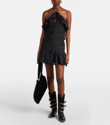 Marant Étoile Djimia halterneck cotton-blend voile top | Thumbnail 5 Marant Étoile Djimia halterneck cotton-blend voile top | Thumbnail 5