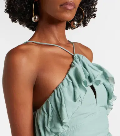 Marant Etoile Djimia halterneck cotton-blend voile top | Thumbnail 5 Marant Etoile Djimia halterneck cotton-blend voile top | Thumbnail 5