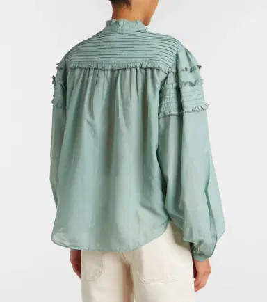 Marant Étoile Doana cotton-blend ruffled blouse | Thumbnail 3 Marant Étoile Doana cotton-blend ruffled blouse | Thumbnail 3