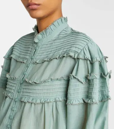 Marant Étoile Doana cotton-blend ruffled blouse | Thumbnail 5 Marant Étoile Doana cotton-blend ruffled blouse | Thumbnail 5